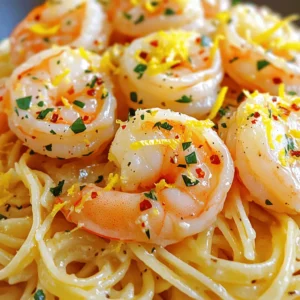 - Large shrimp: Use 1 pound of large, peeled, and deveined shrimp. Freshness is key. Look for shrimp that smell like the sea, not fishy. If you can, buy shrimp from a trusted fishmonger or grocery store. - Garlic: Four cloves of fresh garlic are a must. Minced garlic packs a punch. Fresh garlic gives the best flavor. Avoid jarred garlic; it just doesn’t compare. - Pasta: I recommend using 8 ounces of linguine or spaghetti. Both pair well with the shrimp and sauce. They soak up the flavors nicely. - Other key ingredients: - 1/4 cup unsalted butter - 2 tablespoons olive oil - Zest of 1 lemon - 1/4 cup fresh lemon juice - 1/2 teaspoon red pepper flakes (adjust to taste) - Salt and pepper to taste - 1/4 cup fresh parsley, chopped - Grated Parmesan cheese for serving (optional) - Variations in pasta types: You can swap linguine for fettuccine or even gluten-free pasta. Each option brings a new twist to the dish. - Alternative herbs and spices: Try basil or dill if you want a different flavor. They can add fresh notes to your scampi. - Substitutes for butter and oil: For a lighter version, use olive oil or a plant-based butter. This keeps the flavor while cutting calories. For the full recipe, check out the [Full Recipe]. Cooking the pasta: To cook your pasta just right, start by boiling salted water. Use a large pot so the pasta can move freely. Add the linguine or spaghetti and cook until al dente. This means it should be firm when you bite it. Check the package for exact timing. Before you drain, save about 1 cup of the pasta water. This water helps make your sauce smooth later. Sautéing the garlic and shrimp: In a big skillet, melt the butter with olive oil over medium-high heat. Add minced garlic and red pepper flakes when the butter is melted. Cook for just about 1 minute. You want the garlic to smell good and turn golden, but not burned. Then, add the shrimp to the skillet. Season with salt and pepper. Cook them for 2-3 minutes on each side until they look pink and opaque. Don't overcook them; they should be tender. Adding lemon and adjusting the sauce consistency: Once your shrimp are ready, stir in the lemon zest and fresh lemon juice. If it looks too dry, use some of that reserved pasta water. Add it slowly until you get a smooth sauce that clings to the shrimp. Tossing pasta with shrimp: Now, add the drained pasta to the skillet. Toss everything together well. Make sure the pasta is coated in that tasty shrimp and sauce mix. If you want it creamy, add more pasta water until you reach the right texture. The flavors should be evenly spread throughout the dish. Check the Full Recipe for more details. To avoid overcooked shrimp, watch the timing closely. Cook shrimp for about 2-3 minutes on each side. They should turn pink and opaque. If you see them curl up, they are done. Keep a close eye; shrimp can go from perfect to rubbery fast. Balancing flavors is key for great scampi. Use fresh garlic for a sharp taste. Add salt and pepper to enhance the dish. Adjust red pepper flakes to your heat preference. Taste the sauce before serving. If it lacks flavor, add more lemon juice or seasoning. For a beautiful plate, serve the scampi in shallow bowls. Twirl the pasta into nests. Place shrimp on top for a stunning look. A sprig of parsley adds a pop of color. A sprinkle of lemon zest also brightens the dish. Garnishing can elevate your meal. Fresh parsley is a classic choice. You can also use lemon slices for a vibrant touch. Grated Parmesan cheese gives a rich finish. These small details make your dish appealing and flavorful. {{image_4}} You can easily change up your lemon garlic shrimp scampi to make it even better. Adding vegetables can boost flavor and nutrition. Spinach adds a nice touch of green. Cherry tomatoes bring sweetness and color to the dish. You might also consider adding cream for a richer sauce. This will make your scampi feel extra special. Just stir in a bit of cream after you cook the shrimp. It will balance the zesty lemon and garlic well. If you need gluten-free options, you can switch the pasta. Use gluten-free spaghetti or even zucchini noodles for a fresh twist. This way, everyone can enjoy the dish without worry. For a lighter meal, try using less butter and oil. You can also cut back on the pasta. Instead, serve more shrimp and veggies. This keeps the flavors strong while making it healthier. To store leftover scampi, let it cool first. Place it in an airtight container. This helps keep it fresh. You can store it in the fridge for up to 3 days. After that, the shrimp might lose its texture and flavor. When reheating scampi, use the stove for the best results. Place it in a skillet over low heat. Add a splash of water or broth to keep it moist. Stir often to prevent sticking. Avoid using the microwave as it can make shrimp rubbery. For a great taste, reheat it slowly. This helps keep the sauce smooth and the shrimp tender. If you want to avoid common reheating pitfalls, check it often. Stop reheating as soon as it’s warm. Enjoy your meal again with the same great flavors from the Full Recipe! What is the best type of shrimp to use for scampi? I recommend using large, fresh shrimp. Look for shrimp that are firm and have a mild sea scent. Fresh shrimp gives the best taste and texture. If fresh shrimp is hard to find, frozen shrimp is also a good choice. Just ensure they are peeled and deveined. Can I make Lemon Garlic Shrimp Scampi ahead of time? You can prepare the pasta and sauce in advance. Cook the shrimp just before serving. This keeps the shrimp tender and juicy. If you store it, the shrimp may become rubbery. To save time, prep your ingredients earlier in the day. What sides pair well with Lemon Garlic Shrimp Scampi? A fresh salad works great. You can also serve it with garlic bread or steamed vegetables. These sides complement the flavors without overpowering the meal. Try a light white wine to enhance the dining experience. How do I make the dish spicier or milder? To spice it up, add more red pepper flakes. You can also toss in fresh chili peppers. If you prefer it milder, use less red pepper or omit it entirely. Adjusting the spice lets you cater to your taste. Can I use frozen shrimp, and how should I prepare them? Yes, frozen shrimp work well. Thaw them in the fridge overnight or run them under cold water. Ensure they are peeled and deveined before cooking. This saves time and keeps the dish easy to prepare. Breakdown of calories, fat, and macros per serving One serving has about 400 calories. It contains 20 grams of fat and 30 grams of protein. The dish is rich in flavor but should be enjoyed in moderation. Considerations for dietary restrictions (e.g., shellfish allergy) If you have a shellfish allergy, avoid this dish. You can substitute shrimp with chicken or tofu for a similar style. Adjust cooking times based on your chosen protein. This way, you can still enjoy a delicious meal. Lemon garlic shrimp scampi is a simple yet delicious dish. You learned about key ingredients like fresh shrimp and garlic. I shared tips for perfecting your cooking timing and combining flavors. Variations let you customize the recipe to your taste. Proper storage ensures you enjoy leftovers without losing flavor. As you try this recipe, I hope you enjoy the process and the flavors. It’s an easy dish to impress anyone at your dinner table. Happy cooking!