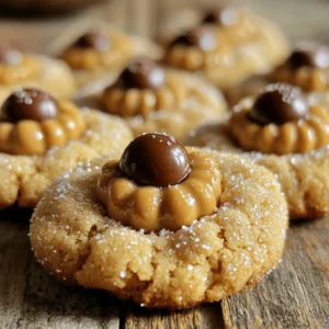 - 1 cup creamy peanut butter - 1 cup granulated sugar - 1 cup packed brown sugar - 2 large eggs - 2 teaspoons vanilla extract - 2 cups all-purpose flour - 1 teaspoon baking soda - ½ teaspoon salt - 36 Hershey's Kisses, unwrapped - Additional granulated sugar for rolling The key to making Peanut Butter Blossom Cookies lies in the ingredients. Each one plays a vital role in creating that perfect taste and texture. First, creamy peanut butter is the star. It gives the cookies a rich and nutty flavor. The sugars add sweetness and help with the cookie's structure. Granulated sugar makes the cookies crisp, while brown sugar adds moisture and chewiness. Next, we add eggs. They bind the mixture and add fluffiness. The vanilla extract gives a warm and sweet aroma that pairs wonderfully with peanut butter. For the dry mixture, we use all-purpose flour, baking soda, and salt. The flour provides the base, while baking soda helps the cookies rise and become soft. A pinch of salt balances the sweetness. Finally, we can't forget the Hershey's Kisses. They melt beautifully and create a sweet surprise in the center of each cookie. The extra sugar for rolling adds a lovely sparkle and extra sweetness on the outside. Gather all these ingredients, and you're ready to create a batch of delicious cookies. Set your oven to 350°F (175°C) to start. While it heats, line two baking sheets with parchment paper. This will help the cookies not stick. In a large bowl, combine 1 cup of creamy peanut butter, 1 cup of granulated sugar, and 1 cup of packed brown sugar. Use a hand mixer or a spatula to blend until smooth and creamy. Next, crack 2 large eggs into the bowl one at a time. Mix well after each egg. Then, add 2 teaspoons of vanilla extract, blending until everything is fully combined. In another bowl, whisk together 2 cups of all-purpose flour, 1 teaspoon of baking soda, and ½ teaspoon of salt. Slowly add this dry mix to the peanut butter blend. Stir gently until just combined. Be careful not to overmix. Take a tablespoon of dough and roll it into a ball using your hands. Then, roll each ball in granulated sugar until fully coated. Place the sugar-coated dough balls on the prepared baking sheets. Leave about 2 inches between each ball. Bake for 10-12 minutes. The edges should be lightly golden brown. Once the cookies are baked, remove them from the oven. Press a Hershey's Kiss into the center of each cookie while they are still warm. This melts the chocolate slightly for a delicious treat. Let the cookies cool on the baking sheets for about 5 minutes. After that, use a spatula to transfer them to a wire rack. Allow the cookies to cool completely before serving. To get soft and chewy cookies, do not overmix your dough. When you blend the dry ingredients, mix just until combined. Overmixing can make the cookies tough. Aim for a smooth dough but stop as soon as the flour disappears. This keeps your cookies light and airy. Make sure your oven is accurate. An oven thermometer can help you check this. Preheat to 350°F (175°C) for the best results. Use parchment paper on your baking sheets. This prevents sticking and makes cleanup easy. Your cookies will bake evenly too. Want to add more flavor? Try mixing in a pinch of cinnamon or nutmeg. A splash of almond extract can also add a nice twist. Experiment with different spices to find your favorite. These small changes can make your cookies truly stand out! {{image_4}} You can switch peanut butter for almond or cashew butter. Both nut butters work well. Almond butter gives a nice, mild flavor. Cashew butter adds creaminess. Just use the same amount as peanut butter. Your cookies will taste different but still delicious. You can use different types of chocolate in your cookies. Try milk chocolate, dark chocolate, or even white chocolate. Each type brings its own flavor. You can also mix chocolates for a fun twist. Just make sure to use the same amount of chocolate as the recipe calls. For gluten-free cookies, use a gluten-free flour blend instead of all-purpose flour. This keeps the taste while making it suitable for those with gluten issues. To make vegan cookies, swap eggs with flax eggs. Mix one tablespoon of ground flaxseed with three tablespoons of water for each egg. These simple swaps let everyone enjoy these cookies! After baking, let the cookies cool completely. Store your leftover cookies in an airtight container. This keeps them fresh and soft. You can also use a cookie jar. However, a cookie jar may not keep them as moist. If you choose a jar, place a slice of bread inside. This will help keep the cookies soft. Freezing cookies is easy and fun. First, let the baked cookies cool down. Then, place them in a single layer on a baking sheet. Freeze them for about an hour. Once frozen, move the cookies to a freezer-safe bag. This way, they won’t stick together. To thaw, take them out and leave them at room temperature. This helps preserve their texture and taste. Peanut Butter Blossom Cookies stay fresh for about one week at room temperature. If stored properly in an airtight container, they last longer. In the freezer, they can last for up to three months. For the best flavor, try to eat them within the first month. Enjoying them fresh gives the best taste! Yes, you can make these cookies without eggs. You can use a few substitutes. Here are some options: - 1/4 cup unsweetened applesauce per egg. - 1/4 cup mashed banana per egg. - 2 tablespoons ground flaxseed mixed with 6 tablespoons water per egg. These substitutes work well in most cookie recipes, including this one. They help keep the cookies moist and tasty. To keep your cookies from spreading too much, follow these tips: - Chill the dough for at least 30 minutes before baking. - Shape the dough balls a bit taller than wide. - Bake on a cool baking sheet to slow down spreading. These steps will help you keep your cookies thick and chewy. If you want to switch up the chocolate on top, there are many great options: - Use chocolate chips instead of Kisses. - Try peanut butter cups for a fun twist. - You can even use white chocolate or dark chocolate candies. These alternatives can add different flavors and make your cookies unique. You can find the full recipe for Peanut Butter Blossom Cookies right here. This includes all the ingredients and steps needed to bake these delightful treats. Just follow the recipe, and you'll have a batch of cookies in no time! You learned how to make tasty Peanut Butter Blossom Cookies. We covered the ingredients, step-by-step baking, and helpful tips. These cookies are soft, sweet, and perfect for sharing. Remember to try variations for different flavors. Store them properly to keep them fresh. Baking cookies can be fun and easy. Enjoy creating your treats and impressing friends and family with your skills!