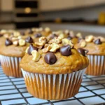 - 1 cup canned pumpkin puree - 1/2 cup vegetable oil - 3/4 cup brown sugar, tightly packed - 1/4 cup granulated sugar - 2 large eggs, at room temperature - 1 teaspoon vanilla extract - 1 1/2 cups all-purpose flour - 1 teaspoon baking soda - 1 teaspoon baking powder - 1 teaspoon ground cinnamon - 1/2 teaspoon ground nutmeg - 1/2 teaspoon ground ginger - 1/4 teaspoon sea salt - 1 cup semi-sweet chocolate chips - 1/2 cup chopped walnuts (optional) You can make some swaps if you need. For the vegetable oil, use melted coconut oil for a hint of flavor. Brown sugar can be replaced with white sugar if you prefer a lighter taste. For a dairy-free option, use flax eggs instead of regular eggs. This means mixing 1 tablespoon of ground flaxseed with 2.5 tablespoons of water per egg. You can also use dairy-free chocolate chips if you want to keep the muffins vegan. To bake these muffins, you will need a few key tools: - Standard muffin tin - Paper liners or non-stick cooking spray - Large mixing bowl - Whisk for mixing - Spatula or wooden spoon for folding - Ice cream scoop or tablespoon for batter - Toothpick for checking doneness - Wire rack for cooling These supplies make the process smooth and fun. Enjoy baking! Start by heating your oven to 350°F (175°C). Grab your muffin tin and line it with paper liners. You can also grease it with cooking spray. This step is key. It keeps the muffins from sticking and makes cleanup a breeze. In a large bowl, mix the pumpkin puree, vegetable oil, brown sugar, and granulated sugar. Use a whisk for this. Blend until the mixture is smooth and well combined. Now, add the eggs and vanilla extract. Whisk again until everything is light and fluffy. In another bowl, sift together the all-purpose flour, baking soda, baking powder, ground cinnamon, nutmeg, ginger, and sea salt. Sifting helps mix the dry ingredients well and aerates the flour. This makes your muffins light and fluffy. Gradually add the dry mixture into the wet pumpkin mixture. Use a spatula or wooden spoon to stir gently. Mix until just combined. Be careful not to overmix. Then, fold in the chocolate chips and walnuts if you choose to use them. This adds a sweet touch and a nice crunch. Scoop the batter into the lined muffin tins. Fill each cavity about 3/4 full. This gives them room to rise. Place the muffin tin in the oven and bake for 18-20 minutes. Check doneness by inserting a toothpick in the center. It should come out clean with a few crumbs. After baking, let the muffins cool in the tin for about 5 minutes. Then, move them to a wire rack to cool completely. This step is important. It keeps the muffins from getting soggy and helps them stay fluffy. To get bakery-style muffins, focus on texture and rise. Here are some key tips: - Use room temperature eggs. They mix better with other ingredients. - Don’t overmix the batter. Stir gently until just combined. - Fill muffin cups about 3/4 full. This allows them to rise nicely. - Bake at 350°F (175°C) for 18-20 minutes. Check with a toothpick to be sure. Watch out for these common mistakes: - Using cold ingredients. This can lead to dense muffins. - Overmixing the batter. This can make the muffins tough. - Skipping the cooling step. Cooling helps keep the muffins fluffy. - Not greasing the pan. Sticking can ruin your perfect muffins. Storing muffins right keeps them fresh. Here’s how: - Let muffins cool completely before storing. - Place them in an airtight container. This keeps moisture in. - Store at room temperature for up to 3 days. - For longer storage, freeze them. Wrap each muffin in plastic wrap. {{image_4}} To make gluten-free muffins, swap all-purpose flour with a gluten-free blend. Many brands work well, but look for one that includes xanthan gum. This helps mimic the texture of wheat flour. Follow the same steps in the recipe, and enjoy your gluten-free treat. They will be just as moist and tasty. For a vegan version, replace the eggs with flax eggs. Mix one tablespoon of ground flaxseed with three tablespoons of water. Let it sit for five minutes until it thickens. Use vegetable oil as usual, and choose vegan chocolate chips. These muffins will still have great flavor and texture. You can elevate your muffins with extra spices. Try adding a pinch of clove or allspice for depth. You can also mix in chopped nuts. Walnuts add a nice crunch, but pecans are a great choice too. If you love sweet and salty, sprinkle a bit of sea salt on top before baking. This will enhance the flavors even more. Store leftover muffins in an airtight container. This keeps them fresh and moist. Place a paper towel at the bottom of the container to absorb any extra moisture. It helps keep your muffins from getting soggy. If you plan to eat them within a few days, store them at room temperature. If not, the fridge works too. Just remember, muffins can dry out in the fridge. Freezing muffins is easy and a great way to save them. First, let the muffins cool completely. Wrap each muffin in plastic wrap or foil. Then, place them in a freezer-safe bag. Remove as much air as possible before sealing. Label the bag with the date. You can freeze muffins for up to three months. When you are ready to eat one, just take it out and let it thaw in the fridge overnight. To reheat your muffins, use your oven or microwave. For the oven, preheat it to 350°F (175°C). Place the muffins on a baking sheet and heat for about 5 to 10 minutes. This restores their fresh-baked taste. If you use a microwave, place a muffin on a plate and cover it with a damp paper towel. Heat for 15 to 20 seconds. This keeps the muffin soft. Enjoy your warm, delicious muffins anytime! Yes, you can use fresh pumpkin. Just roast and puree it first. This gives a fresh taste. Fresh pumpkin has a different moisture level. You might need to adjust other wet ingredients. Check the muffins at 18 minutes. Insert a toothpick into the center. If it comes out clean or with a few crumbs, they are done. If the toothpick has wet batter, bake a few more minutes. You can add spices like cloves or allspice for warmth. Chopped apples or cranberries add fruitiness. Try adding orange zest for a citrus kick. You can also mix in different types of nuts. Yes, mini muffins work great! Fill the mini muffin tin only halfway. Bake for about 10-12 minutes. Check with a toothpick as you would for regular muffins. Enjoy bite-sized treats! Now you know how to make amazing pumpkin chocolate chip muffins. We covered all the key steps, from gathering ingredients to enjoying the warm treats. Remember to choose the right substitutes and avoid common mistakes for perfect muffins. You can even try fun variations like gluten-free or vegan options. Store them properly to keep them fresh longer. Dive into baking with confidence and share your tasty muffins with others. Your kitchen adventure is just beginning!