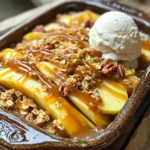 - 4 medium apples (preferably Granny Smith or Honeycrisp), peeled, cored, and sliced into thin wedges - 1 cup brown sugar, packed firmly - 1 teaspoon ground cinnamon - 2 tablespoons freshly squeezed lemon juice - 1 cup old-fashioned rolled oats - 1/2 cup all-purpose flour - 1/2 cup unsalted butter, melted and slightly cooled - 1 cup pecans, finely chopped - 1/2 teaspoon salt - 1 cup caramel sauce (store-bought or homemade) Using Granny Smith apples gives a nice tartness. Honeycrisp apples add sweetness and crunch. The mix of these apples makes each bite balanced. Fresh lemon juice brightens the flavor. Ground cinnamon adds warmth and depth. For the topping, use old-fashioned oats; they provide a chewy texture. Melted butter adds richness and helps bind the topping. Chopped pecans give a nutty flavor and crunch. Using packed brown sugar enhances the caramel notes. If you prefer a different nut, walnuts work well too. For gluten-free options, use gluten-free oats and flour. Maple syrup can replace brown sugar for a different sweetness. If you don't have caramel sauce, try a warm fruit syrup or chocolate drizzle. For a dairy-free version, use coconut oil in place of butter. These swaps keep the dessert delicious while catering to different diets. First, preheat your oven to 350°F (175°C). This step helps the crisp bake evenly. Next, take a 9x13-inch baking dish and lightly grease it with butter or cooking spray. This prevents the dessert from sticking. In a large bowl, combine the sliced apples with lemon juice, brown sugar, and ground cinnamon. The lemon juice adds brightness. Toss the apple slices gently until they are fully coated. Once mixed, pour this apple filling into your prepared baking dish, spreading it out evenly. In a separate bowl, mix together the rolled oats, all-purpose flour, melted butter, remaining brown sugar, chopped pecans, and salt. Stir the mixture until it looks crumbly. This topping will give your crisp a nice texture. Now, sprinkle the oat-pecan topping over the apple filling. Make sure to cover the apples completely. This ensures every bite has crunch. Next, drizzle half of the caramel sauce over the topping. This adds sweetness and flavor. Place the baking dish in your preheated oven. Bake for 35-40 minutes until the apples are fork-tender and the topping is golden brown. After baking, take the dish out and let it cool for about 10 minutes. This cooling time allows the flavors to blend beautifully. Just before serving, drizzle the rest of the caramel sauce on top for an extra sweet finish. Choose apples that are firm and crisp. I love using Granny Smith or Honeycrisp. These apples add a nice tartness to the dish. Look for apples that have vibrant color and no bruises. Fresh apples will give your dessert the best flavor and texture. For a great topping, mix your oats, flour, and butter well. The butter should be melted but not hot. This helps create a crumbly texture. Make sure to combine the ingredients until you see clumps form. This will give you that perfect crunchy topping. Don’t forget to sprinkle it evenly over the apples for the best bake. Adding spices can take your crisp to the next level. Ground cinnamon is a must for warmth. You can also try nutmeg for a different flavor. If you want a little kick, add a pinch of ginger or allspice. These spices will bring out the sweetness of the apples and make your dish more exciting. {{image_4}} You can switch pecans for walnuts. Walnuts add a rich, earthy taste. They also bring a nice crunch. Simply replace the pecans with the same amount of chopped walnuts. This change gives your crisp a different flavor profile while keeping it delicious. For a gluten-free option, use gluten-free flour. You can find this in most stores. Replace all-purpose flour with the same amount of gluten-free flour. Make sure to check labels for any allergens. This swap helps those who cannot eat gluten enjoy the dessert. Mixing in other fruits can change up the flavor. Berries like blueberries or raspberries work well. You can also add pears for a sweeter taste. Just keep the total amount of fruit the same. This way, your dessert stays balanced and tasty. Mix and match to find your favorite combo! To keep your caramel pecan apple crisp fresh, let it cool first. Once cool, cover it tightly with plastic wrap or aluminum foil. You can also use an airtight container. Store it in the fridge for up to three days. This method helps the flavors stay rich and tasty. When you want to enjoy the crisp again, preheat your oven to 350°F (175°C). Place the apple crisp in an oven-safe dish. Cover it with foil to keep it moist. Heat for about 15-20 minutes. This way, the topping stays crispy, and the apples warm up perfectly. If you want to freeze your caramel pecan apple crisp, wait until it cools completely. Use a freezer-safe container or wrap it well in plastic wrap, then aluminum foil. It can last up to three months in the freezer. When you are ready to eat it, thaw it overnight in the fridge and reheat as mentioned above. This keeps the dessert tasting fresh and delicious even after freezing. Yes, you can make this dessert ahead of time. Prepare everything up to the baking step. Cover the dish tightly and store it in the fridge for one day. When ready to bake, let it sit at room temperature for about 30 minutes. Then, bake as directed. This method works well to keep flavors fresh. I recommend using a thick, rich caramel sauce. Store-bought sauces are convenient, but homemade is best. If you have time, try making your own. It adds a personal touch and flavor. Look for sauces made with quality ingredients for the best taste. Check the crisp after about 35 minutes. The topping should be golden brown, and the apples should be fork-tender. If it needs more time, bake for an extra 5 minutes. Keep an eye on it to avoid burning the topping. Yes, frozen apples can work in this recipe. Thaw them first, then drain any excess liquid. This helps keep the crisp from getting soggy. While fresh apples are best, frozen can save time and still taste great. We covered all the key points for making a delicious apple crisp. We looked at the best ingredients, tips for great flavor, and how to make a perfect topping. I provided step-by-step instructions to ensure your success. You learned variations and how to store leftovers too. Now, you can enjoy delicious caramel pecan apple crisp anytime. Cooking should be fun and easy, and this dessert will surely please everyone. Grab your ingredients and start baking!