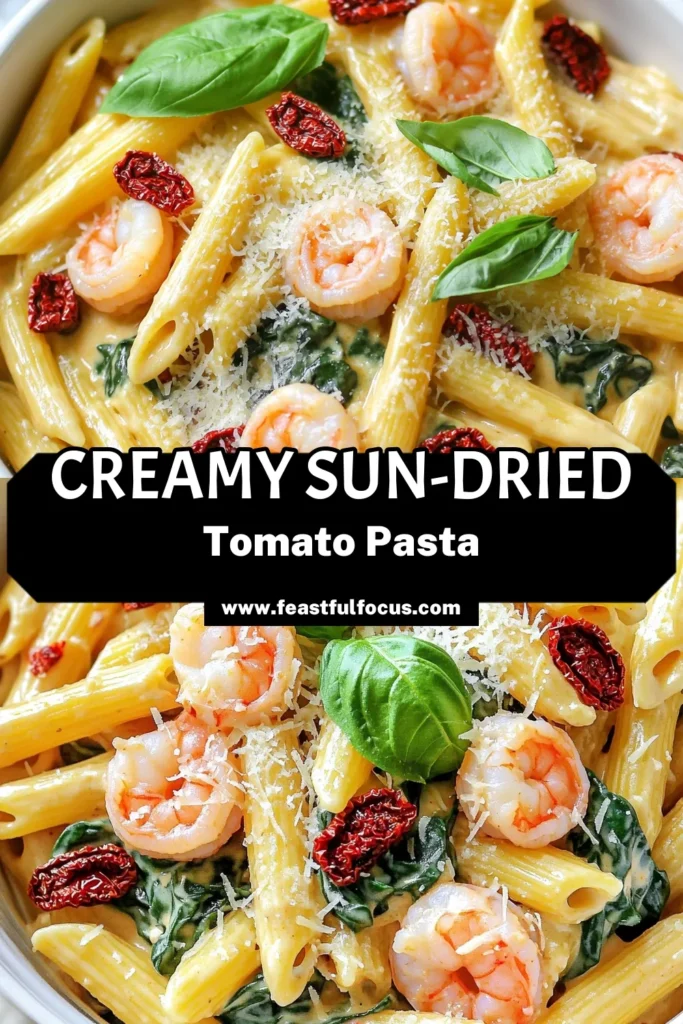 Indulge in a delicious One-Pot Creamy Sun-Dried Tomato Shrimp Pasta that brings easy elegance to your dinner table! This quick recipe features succulent shrimp, sun-dried tomatoes, and fresh spinach all in a creamy sauce that your family will love. Perfect for busy nights, this dish is simple to make and bursting with flavor. Click through to discover how to whip up this delightful meal and impress your guests! #ShrimpPasta #OnePotMeals #EasyRecipes #CreamyPasta