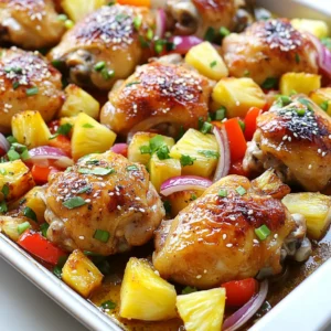 Hawaiian Chicken Sheet Pan Flavorful and Simple Meal