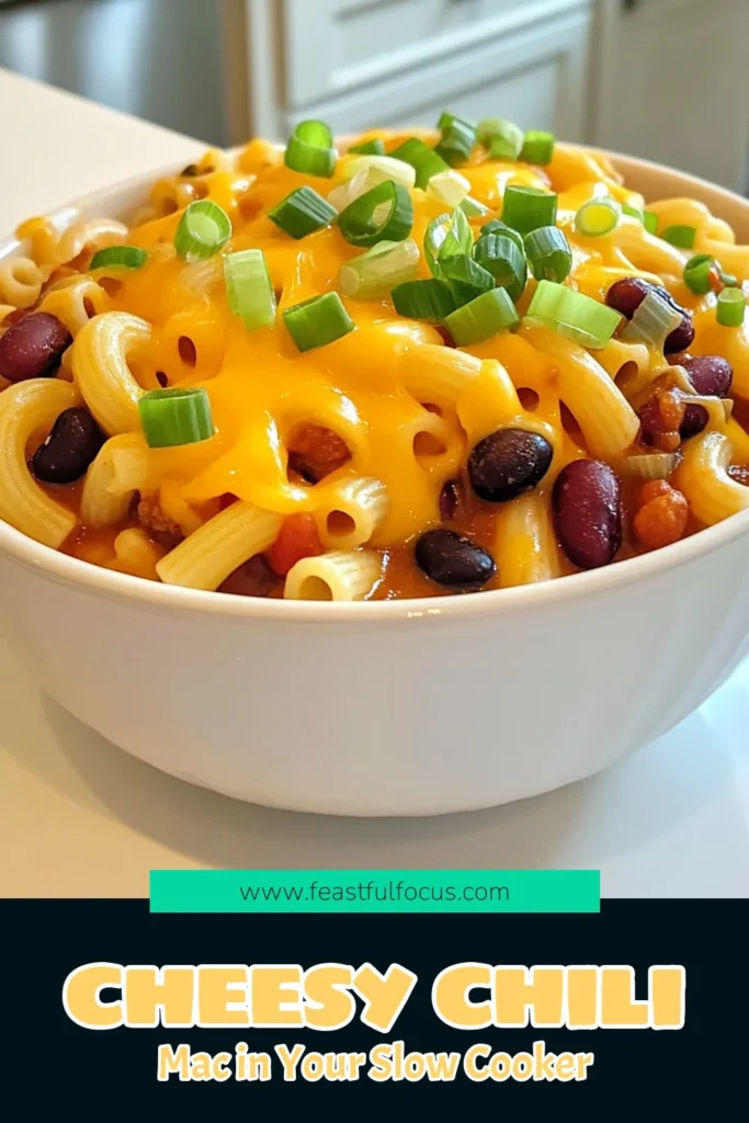 Craving a delicious one-pot meal? Try this Cheesy Slow Cooker Chili Mac & Cheese that's packed with flavors and comfort! Made with ground beef or turkey, beans, and creamy cheddar cheese, it’s perfect for busy weeknights. Just toss everything in your slow cooker and let it do the magic. Click through for the full recipe and make dinner a breeze tonight! #SlowCookerRecipes #ChiliMac #ComfortFood #EasyDinnerIdeas