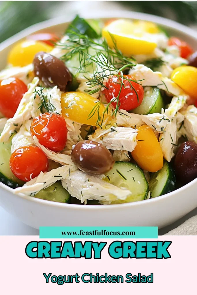 Discover the deliciousness of this Greek yogurt chicken salad, your go-to healthy chicken salad recipe! Packed with protein, this easy Greek yogurt recipe features tender chicken, fresh veggies, and Mediterranean flavors that are irresistible. Perfectly satisfying, this high protein salad recipe is great for meal prep or a refreshing lunch. Try it today and transform your meals! Save this recipe for a healthy twist! #GreekYogurtChickenSalad #HealthyRecipes #MediterraneanSalad #EasyRecipes