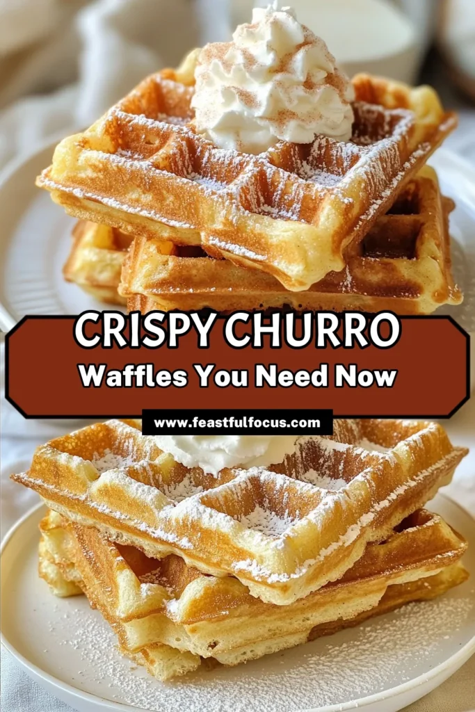Indulge in the irresistible goodness of cinnamon sugar waffles with this easy churro waffle recipe! These homemade churros waffles are perfect for breakfast with cinnamon or as a delightful dessert. In just 25 minutes, you can whip up a batch of warm, crispy churro waffles coated in sweet cinnamon sugar. Don't miss out—save this delicious recipe and bring joy to your breakfast table! #CinnamonSugarWaffles #ChurroWaffleRecipe #EasyWaffleDessert #HomemadeChurrosWaffles