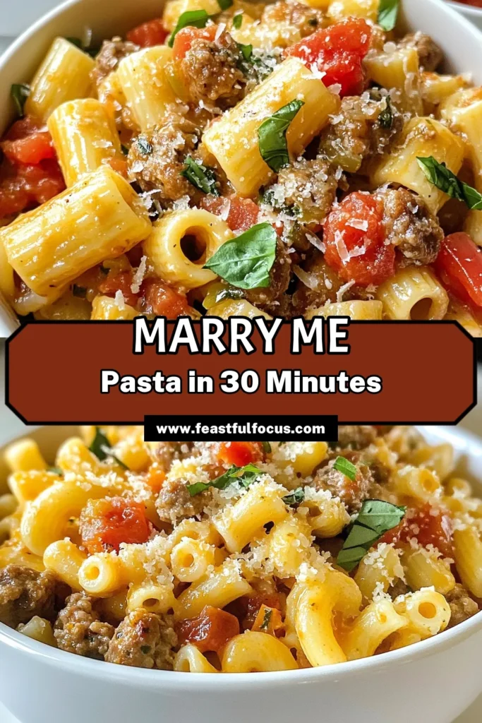 Indulge in this Creamy Marry Me Ditalini Sausage Pasta, the ultimate easy creamy pasta dish that will impress your loved ones! This flavorful Italian sausage dish features tender ditalini pasta, savory sausage, and a rich, creamy sauce that is perfect for any occasion. Discover how simple it is to make this delectable marry me pasta recipe tonight. Save this recipe for a delicious weeknight dinner! #CreamySausagePasta #DitaliniPastaRecipes #ItalianSausageDish #EasyCreamyPasta