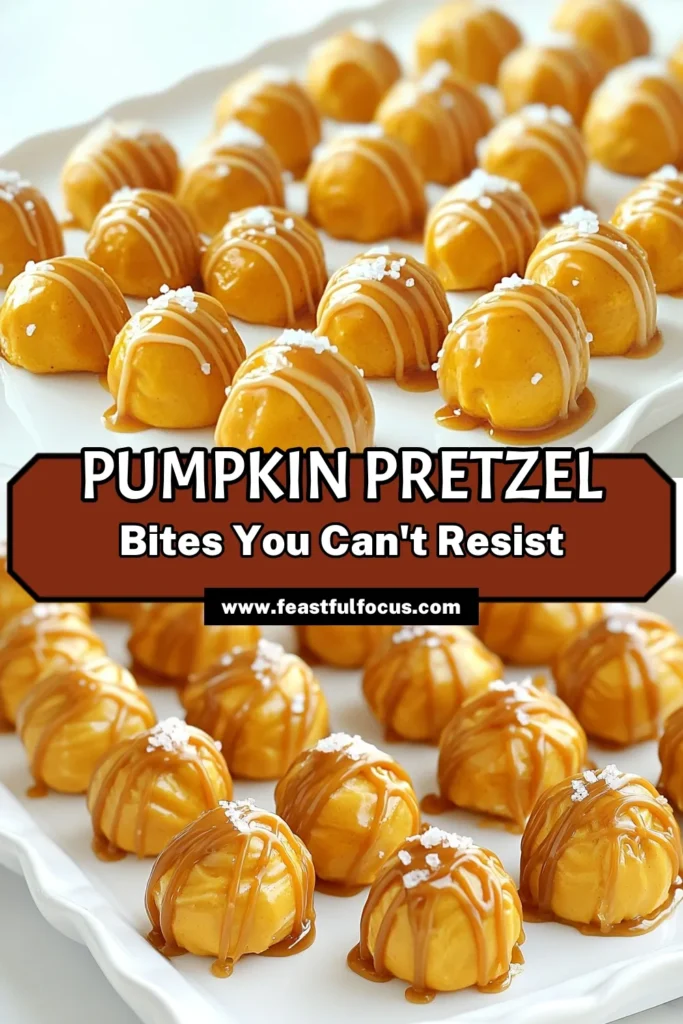 Indulge in the perfect fall treat with these No Bake Caramel Pretzel Pumpkin Bites! Made with creamy pumpkin puree, rich cream cheese, and a delightful crunch from mini pretzels, these bites are drizzled with caramel for that sweet and salty bliss. Quick to prepare in just 15 minutes, they’re a must-try for any autumn gathering. Click to explore the full recipe and impress your guests! #PumpkinRecipes #FallTreats #NoBakeDesserts #CaramelDelight
