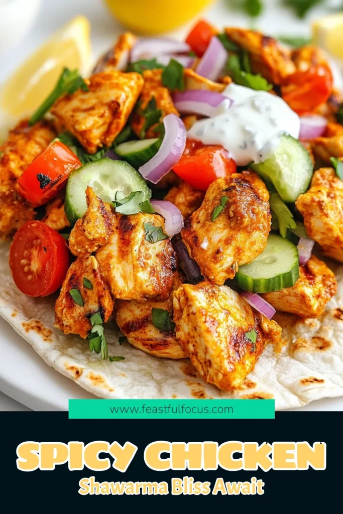 Savor the flavor with these spicy chicken shawarma wraps! Perfect for a quick meal, this homemade shawarma recipe features marinated chicken thighs packed with spices and paired with fresh veggies in warm pita. Learn how to make these irresistible spicy chicken wraps and elevate your cooking skills. Your taste buds will thank you! Save this delicious pita wraps recipe today! #SpicyChickenShawarma #HomemadeShawarma #PitaWrapsRecipe #ChickenShawarmaRecipe