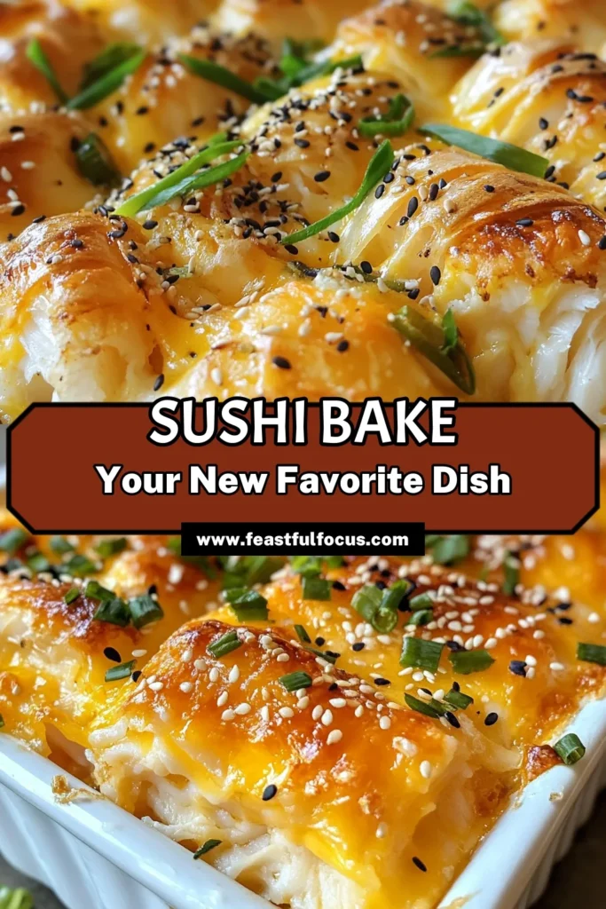 Craving a delicious and easy dinner? Try this sushi bake recipe! Perfect for beginners, this baked sushi combines imitation crab sushi and cream cheese for a rich, creamy flavor. In just 45 minutes, you can enjoy this easy sushi bake in casserole form. Serve it warm with soy sauce for a delightful twist on traditional sushi. Save this recipe for your next get-together! #SushiBake #BakedSushi #SushiCasserole #EasySushiBake