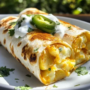 Cheesy Potato Burritos Savory and Satisfying Meal