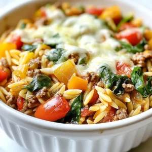 Ground Beef Orzo Skillet Flavorful and Easy Recipe
