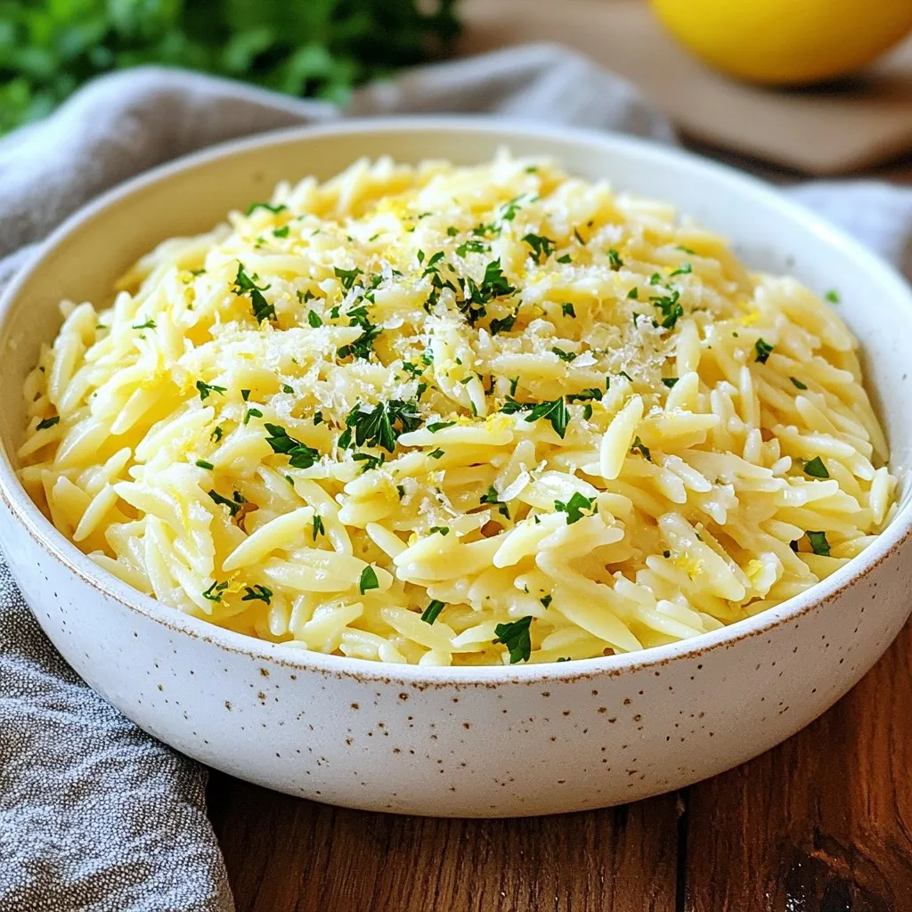Creamy Lemon Garlic Orzo Flavorful Comfort Dish