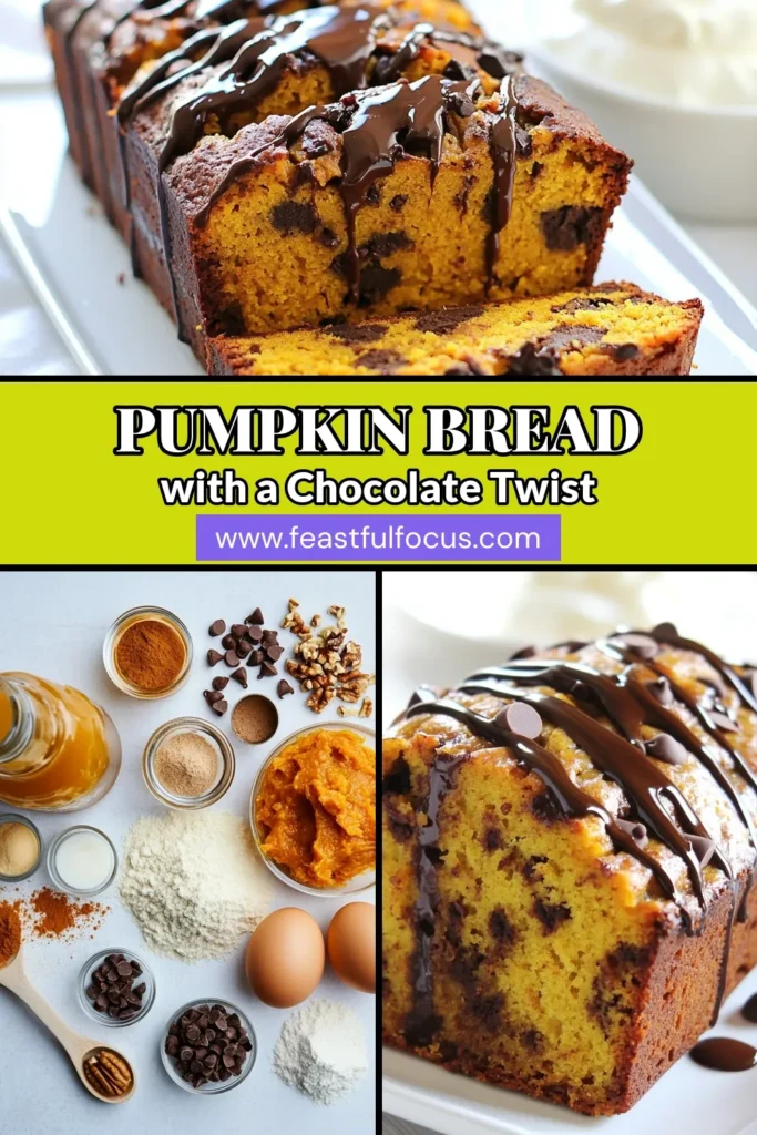 Looking for a delicious twist on your fall baking? Try this easy Chocolate Chip Pumpkin Bread recipe! With rich pumpkin puree and melted chocolate, this Pumpkin Chocolate Chip Bread is perfect for cozy mornings or dessert. Whip it up effortlessly with simple ingredients and enjoy warm slices topped with whipped cream. Save this recipe for your next baking adventure! #PumpkinBreadRecipe #FallBakingRecipes #ChocolateChipPumpkinBread #EasyPumpkinBread