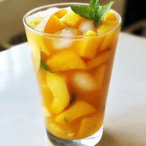 Ginger Peach Iced Tea Refreshing Summer Beverage